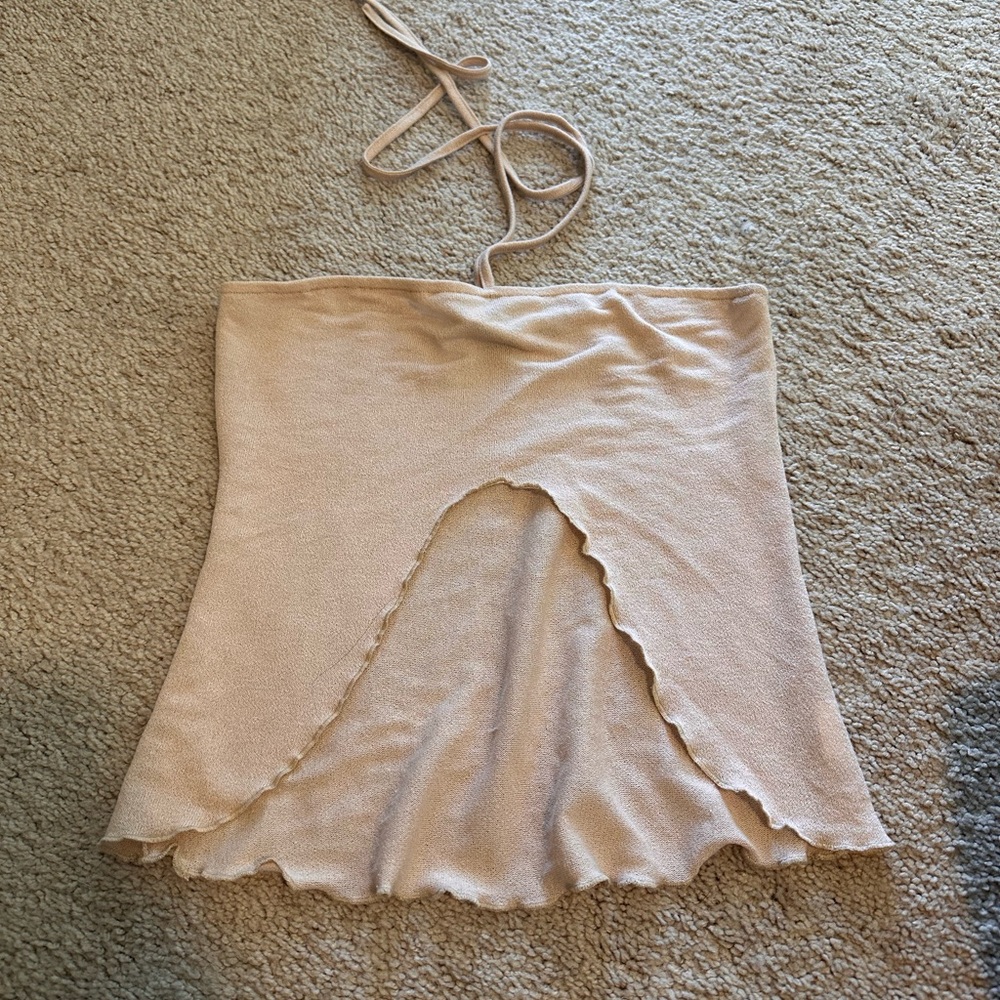 Princess Polly Tan Halter Top